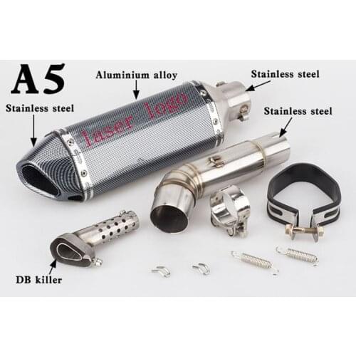 Slip on Hornet 600 CB600F CB 600F 2007-2013 Motorcycle Exhaust System Tip Muffler Silencer And Mid Link Tube Pipe With DB killer