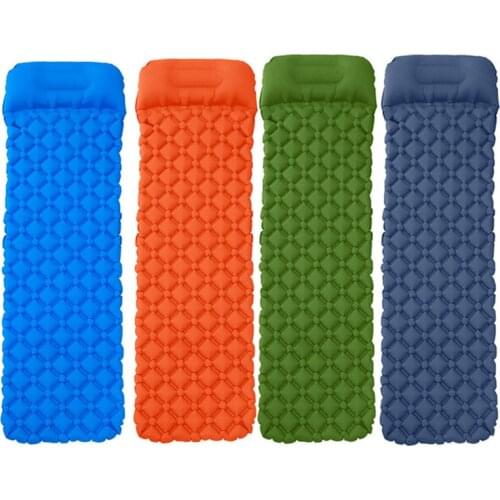 Sleeping pad Camping Ultra light outdoor inflatable air cushion with pillow TPU inflatable travel air bed suitable for hiking