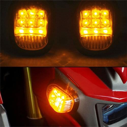 1 pc12V Motorcycles Turn Signal Blinker Light Flush Mount 9 LED Lamp Waterproof