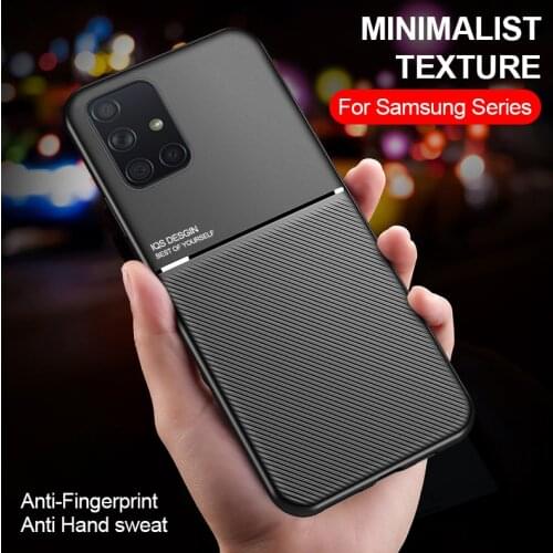 Ultra Thin Moire Soft TPU Case For Samsung Galaxy a51 a71 Case on For samsung a71 a515F a 71 51 Car Holder Magnet Cove Shell