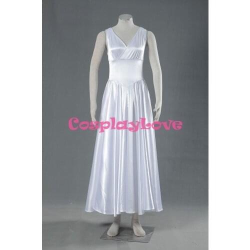 Stock Athena Cosplay Costume White Dress From Saint Seiya High Quality For Adult Kid Party Halloween Carnival Custom Made