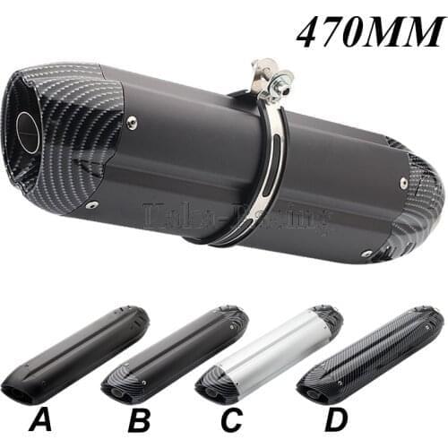Inlet 51mm Motorcycle Exhaust Muffler Pipe Escape moto with DB Killer for Ninjia300 Z750 Z250 Z800 R25 R6 CBR500R NMAX TMAX MIVV
