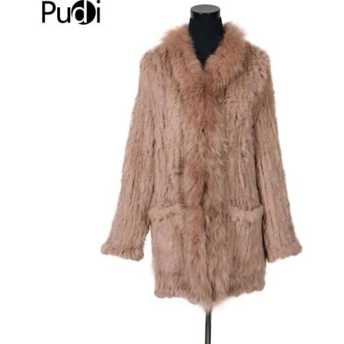 CT7014 knit knitted Real silver fox & rabbit fur coat jacket overcoat Russian womens winter warm fur coat ourwear