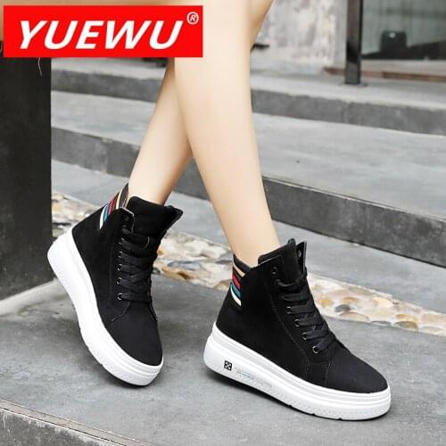 YUEWU Women’s New Pattern Internal Elevation Casual Shoes High Sports Boots Classic Look Fashion Interpretation