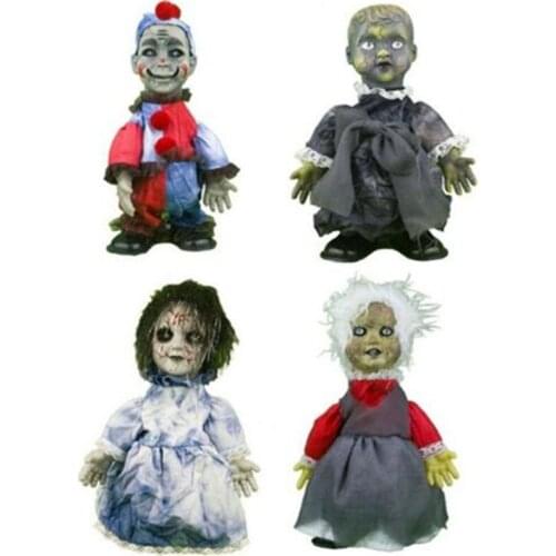 Creepy Halloween Ghost Props Electric Voice Ghost Doll Toys Horror Halloween Haunted House Decoration Party Suppies Kids Gift