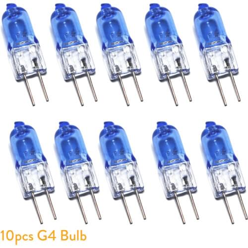 10Pcs/Lot Mini G4 Halogen Light Bulb Tungsten JC Type Energy Saving 12V 20W Spotlight For Crystal Chandelier Capsule Lamp Warm