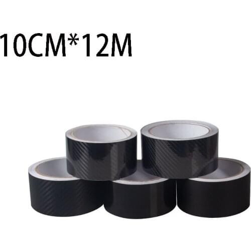 10cm*1200cm Carbon Fiber Car Door Sill Sticker Scratch Proof Moulding Strip Car Sticker Protector Door Edge Protective Black