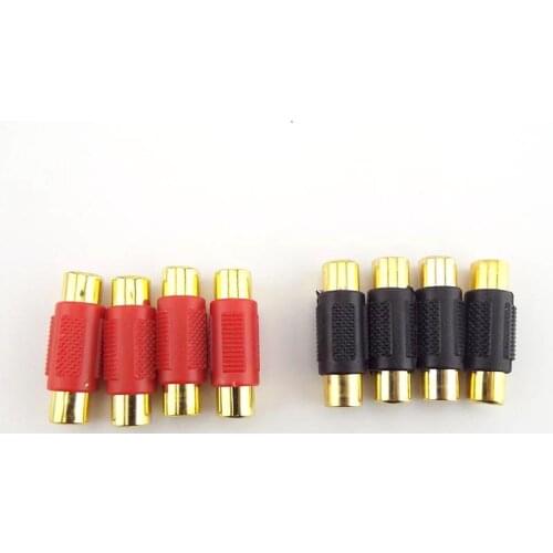 2/5/10pcs Video Rca Female to Female Connector RCA Couple Dual Audio Adapter Plug for CCTV AV Extension Cord Cable