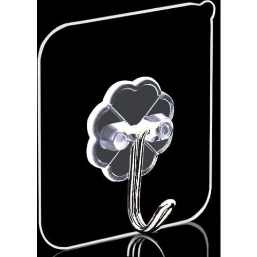 20/10 Pcs Hooks Transparent Strong Self Adhesive Door Wall Hangers Hooks Suction Heavy Load Rack Cup Sucker for Kitchen Bathroom