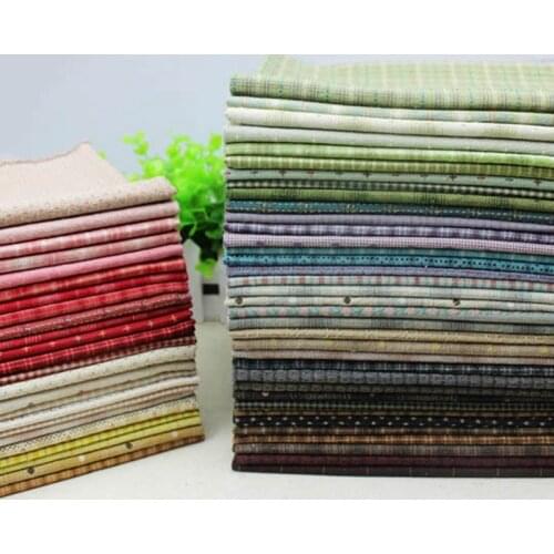 24*35cm Plaid Yarn-Dyed Cotton Patchwork For Diy Handmade Doll Clothes Or Hairpin Decorative Design Fabric