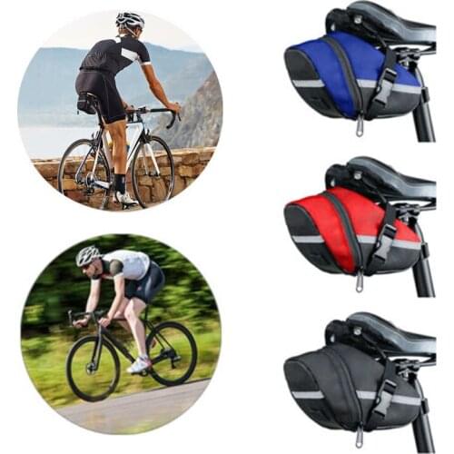 3 Color Portable Nylon Bicycle Bag Bike Waterproof Durable Storage Saddle Bag Seat Cycling Tail Rear Pouch Bag Saddle Accessorie