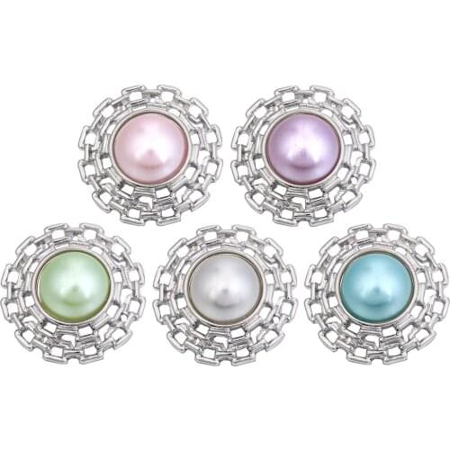 5pcs/lot New 18mm Snap Button Jewelry Metal Vintage Flower Snap Buttons Fit 18mm Snap Bracelets for Women