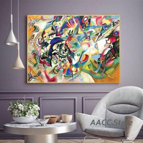 Abstract Style Prints Wall Canvas Painting and Colorful Poster Decor for Nordic Living Room Home One Piece Decoration Frameless