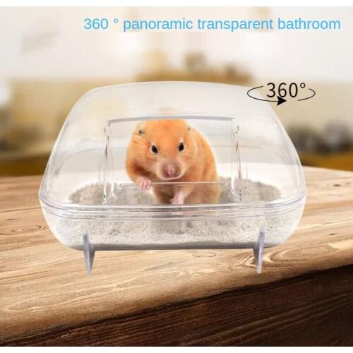 Acrylic Transparent Hamster Large Bathroom Golden Bear Dwarf RatSmall Animal Sand Bath Basin Hamster Sandbox Hamster Accessories