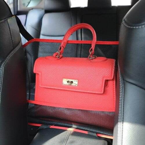 Car Storage Net Pocket Hanging Storage Mesh Bag Handbag Car Seat Storage Bag Box Organizer Front Seat For Toyota Alfa Romeo