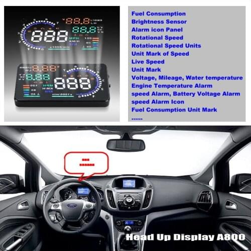 Car HUD Head Up Display For Ford C-Max C Max CMax 2010~2014 - Safe Driving Screen Projector Inforamtion Refkecting Windshield