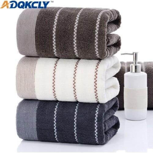 ADQKCLY 70*140cm Wave Stripe Bath Towel 100% Cotton Skin-Friendly Bathrobe Body Spa Bath Bow Wrap Towel Absorbent Bath Gown 1PC
