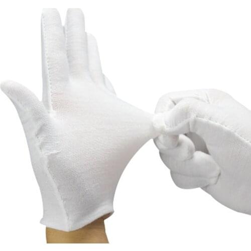 White Cotton Work Gloves for Dry Hands Handling Film SPA Gloves Ceremonial Inspection Gloves Household Cleaning Tools Gloves