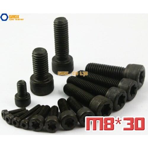 10 Pieces M8 x 30mm 12.9 Grade Alloy Steel Torx Cap Head Screw Bolt