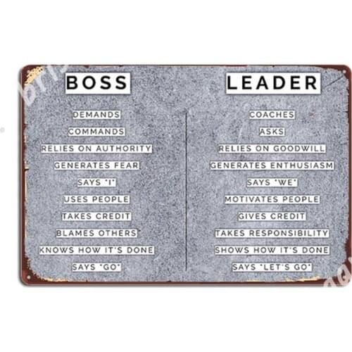 Bosses Vs Leader Metal Signs Wall pub Designing Club Bar Plates Tin sign Posters
