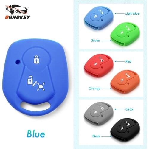 Dandkey 2 Buttons Remote Key Case Car-Styling Silicone Car Key Case Cover For Ssangyong Actyon Kyron Rexton