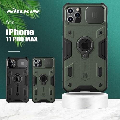 For iPhone 11 Pro Max Case Nillkin Camshield Armor Case Camera Protective Ring Kickstand Case for iPhone 11 Pro Max Phone Case