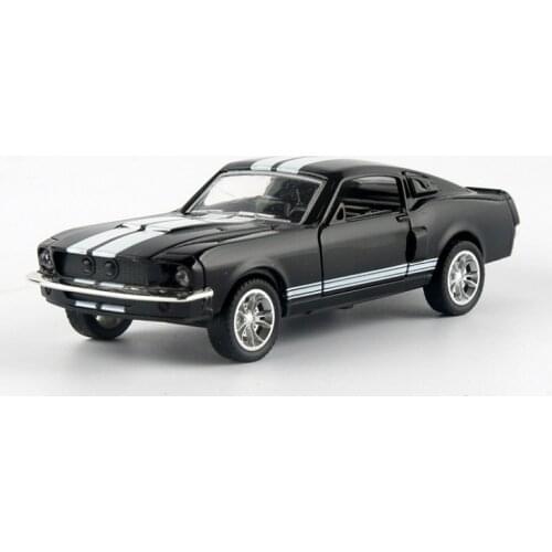 For Ford Mustang GT 1967 GT500 Return Alloy Car Toy Model Childrens Toy Car Model Display Gift