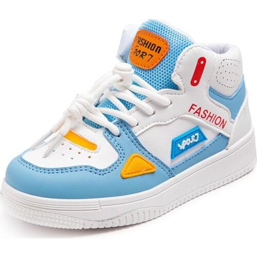 Children sports shoes autumn spring new little girls boys sneakers children breathable high top running shoes