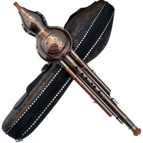 Cucurbit flute copper-plated three-tone detachable c adjustment B tone adult and children beginner entry playing musical