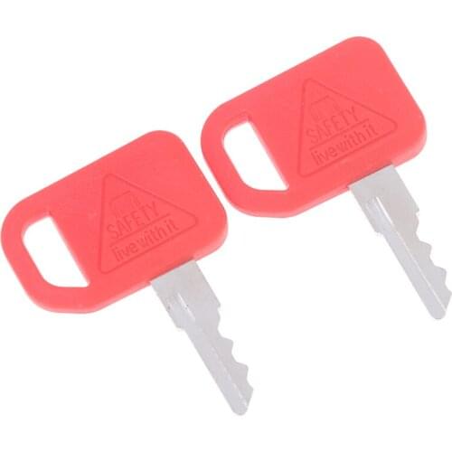 2Pcs JDR Excavator Keys for John Deere AT195302 AR51481 600 Loaders