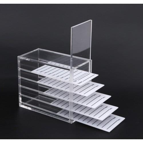 False Eyelash Extension Storage Box Acrylic Glass Material Eyelashes Extension Glue Display Holder Pallet Makeup Cosmetic Tools