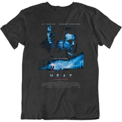 Cult Classic Movie Heat Al Pacino Robert De Niro Movie Poster Black T Shirt