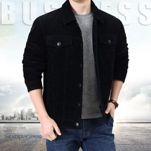 Jacket men clothing man winter jacket 2021 new autumn loose large size fashion tooling clothes corduroy cotton smart casual