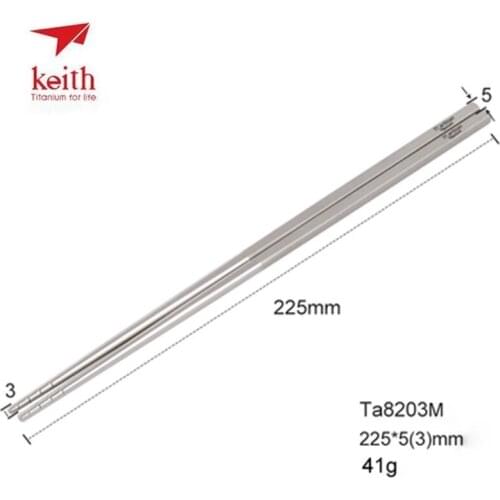 Outdoor Pure Titanium Chopsticks Outdoor Camping Picnic Tableware Chopsticks Solid Metal Square Chopsticks Non-slip Ta8203