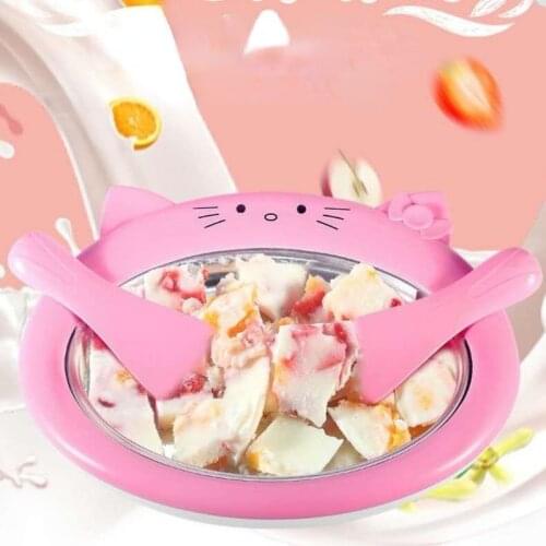 Fried Yogurt Machine Home Small Fried Ice Machine Household Children Fried Ice Plate Music Unplugged Ice Cream Deep Frying Tools