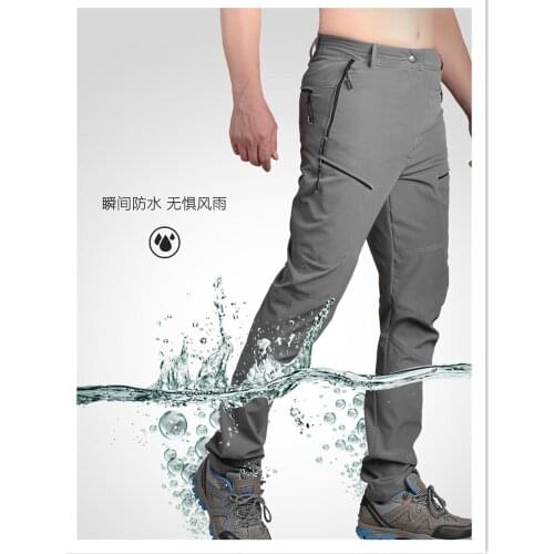 Men Fly Fishing Pants Quick Drying Breathable Fishing Clothes Summer Outdoor Camping Diving Multi-Pocket Thin and Light Pants