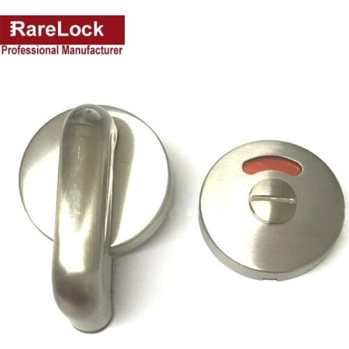 Stainless WC Toilet Handle Door Lock with Red or Green Label for Bathroom Accessory Public Place Rarelock MMS119 a