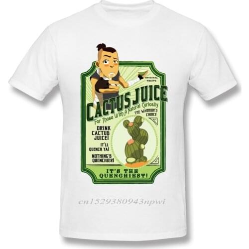 Round Neck 2020 New The Last Airbender Avatar Drink Cactus Juice Tee Tee Big Size Men Christmas Gift Tshirt Cotton Fabric