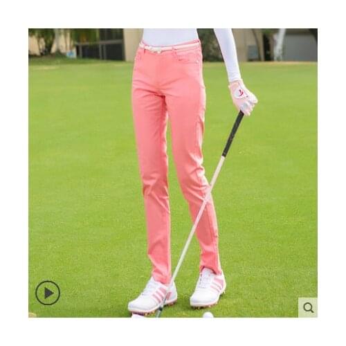 New Women Slim Long Pants Spring Autumn Micro Elasticity Golf Wear Golf Pencil Pants Tennis Lady Clothes Trousers