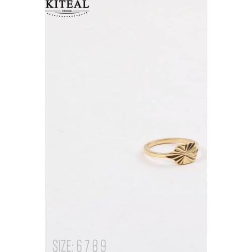 KITEAL Birthday Gift Gold Filled size 6 7 8 Gentlewoman rings for women 2021 The Sun Totem seal opal jewellery