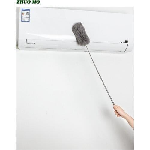 2pcs Air conditioning Cleaning Brush Practical Telescopic Pole Easy Apply Extension Lengthen Extendable Duster Long Handle Home
