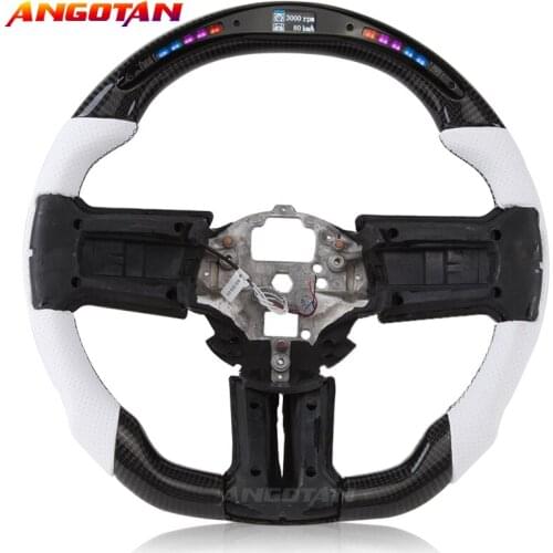 Carbon Fiber Steering Wheel with LED Digital Display For Ford Mustang GT350 GT500 RTR 2010-2014