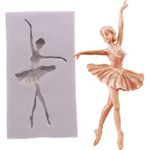 Dancing Girl Ballet Dancer Silicone Mold Sugarcraft Chocolate Cupcake Baking Mold Fondant Cake Decorating Tools