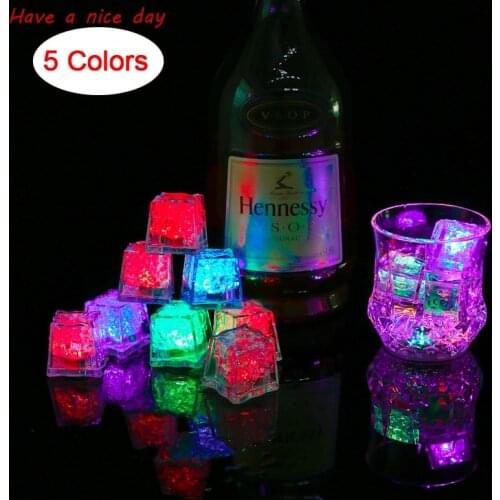 LED Ice Cubes Glowing Party Ball Flash Light Luminous Neon Wedding Festival Bar