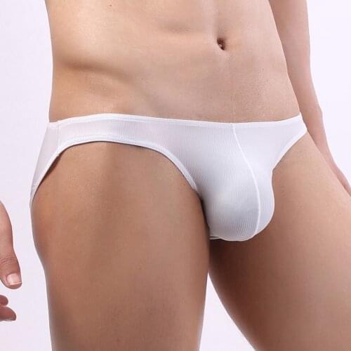 Men Sexy Screw Thread Breathable Briefs Underwear Underpants Boxer Briefs Mens Briefs Triangle Threaded Briefs Ice Silk Threade