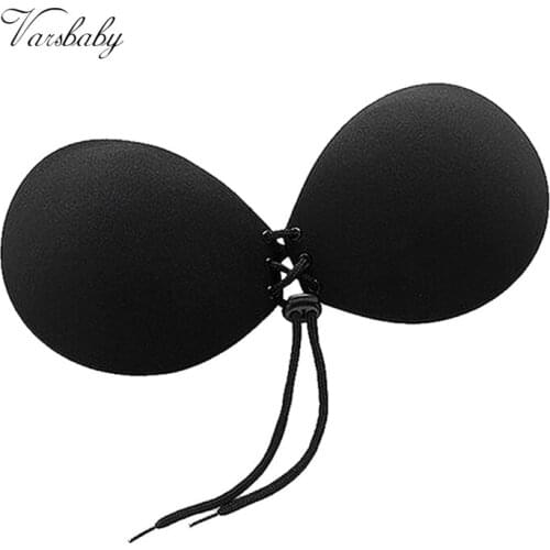 Varsbaby sexy strapless invisible seamless lingerie push up silicone underwear drawstring A B C D bras