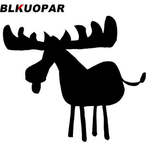 BLKUOPAR for Moose Car Stickers Waterproof Decals Vinyl Car Wrap Campervan Fashionable Snowboard Air Conditioner Scratch-Proof