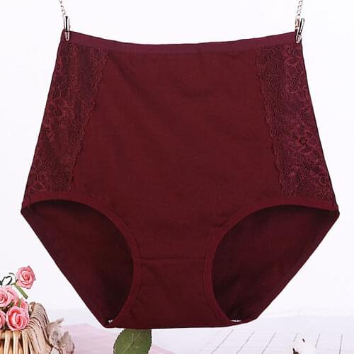 1pc XL~6XL Plus Size Underwear Cotton Briefs For Women Seamless Lingerie High Waist Underpants Soft Panties Female Intimates