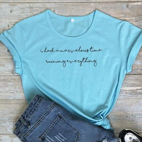 I Had A Marvelous Time Ruining Everything T-shirt Women Swift Folklore Inspired Shirt Taylor Music Lyrics Shirts Cute Folklore