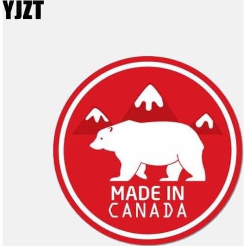 YJZT 11.5CM*11.5CM Helmet Motorcycle Made In Canada Animal Bear Decal Car Sticker 6-2641